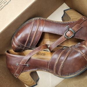 Dansko Brown Mules with Vintage Charm